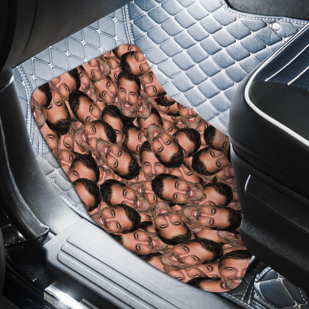 Tapis voiture personnalisé avec visage