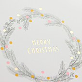 Carte de vœux de Noël Motif Couronne