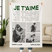 Couverture personnalisée avec photos en noir et blanc et texte