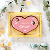 Chocolat personnalisé en forme de cœur Spécial Saint-Valentin