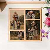 Photo sur bois personnalisée avec 4 photos