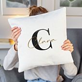 Housse de coussin personnalisée avec monogramme