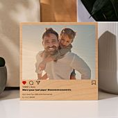 Photo sur bois personnalisée - Design Instagram