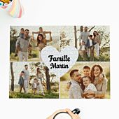 Puzzle personnalisé avec 4 photos et texte