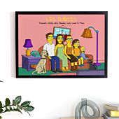 Poster personnalisé famille cartoon – illustration