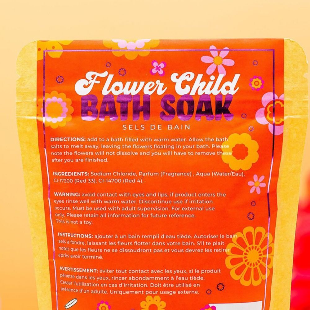 Sel de bain avec fleurs séchées