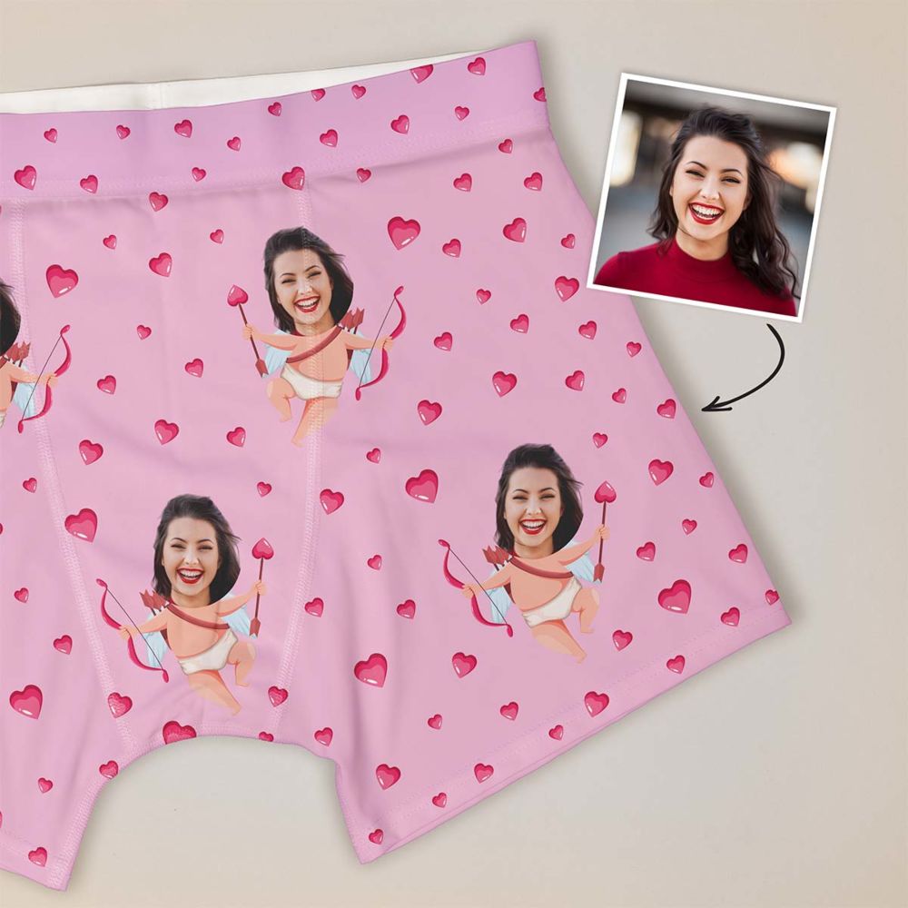 Caleçon personnalisé Cupidon avec visage
