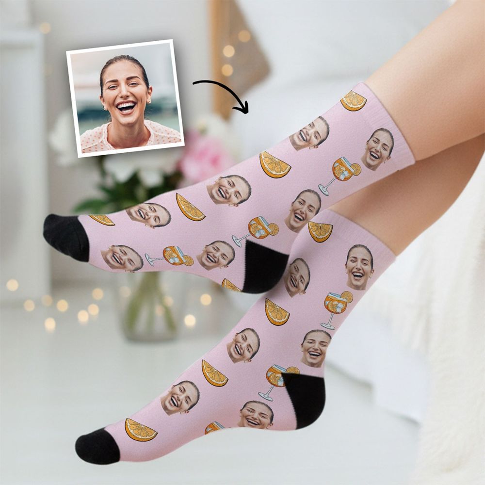 Chaussettes personnalisées Aperol avec visage