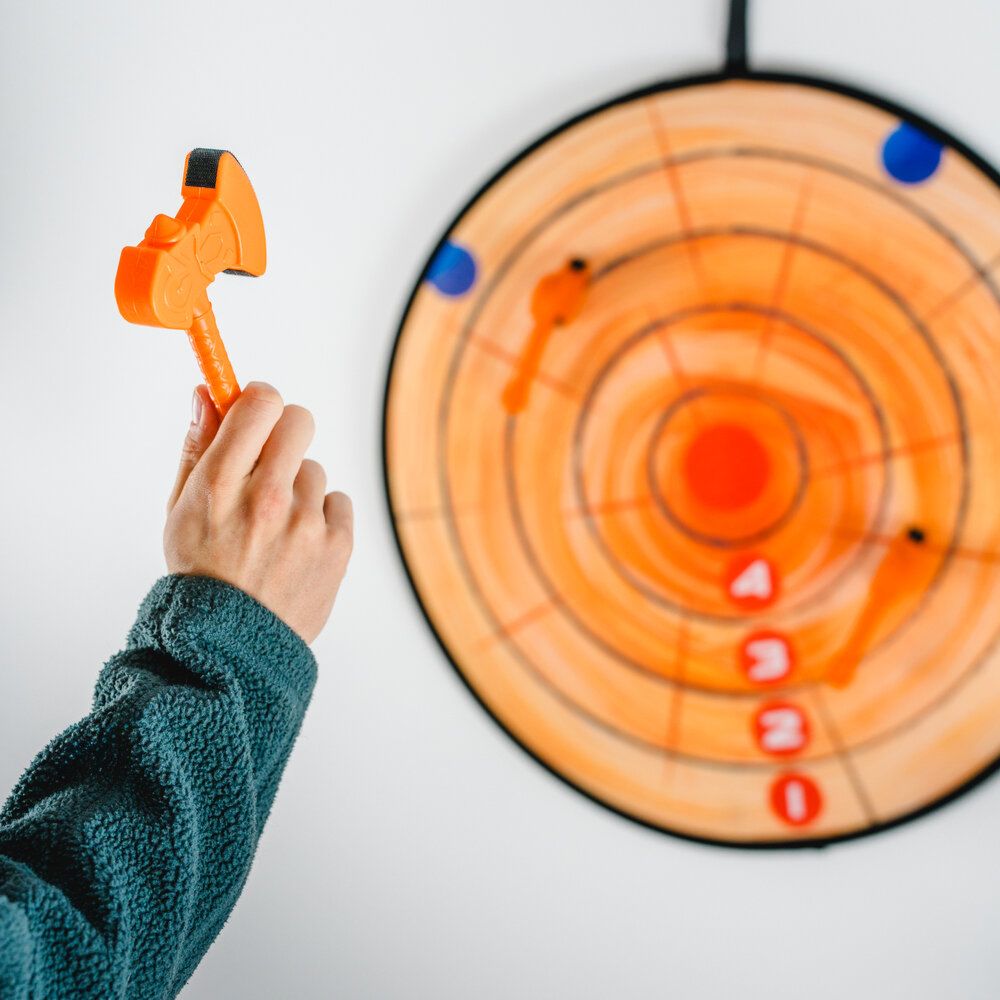 Jeu de lancer de hache intérieur
