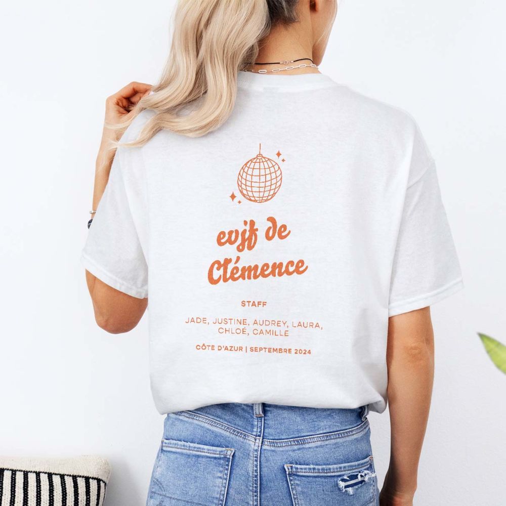 T-shirt personnalisé mariée avec symbole et texte