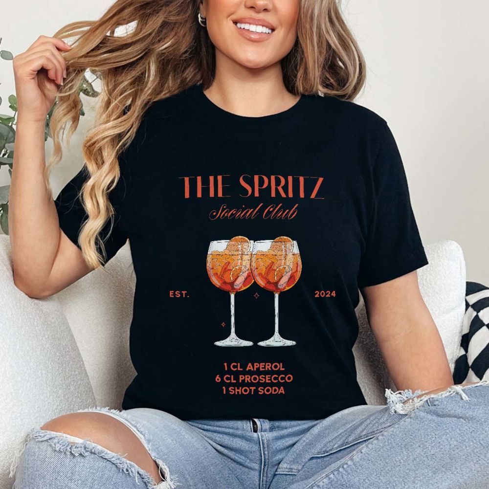 T-shirt personnalisé avec boisson et texte
