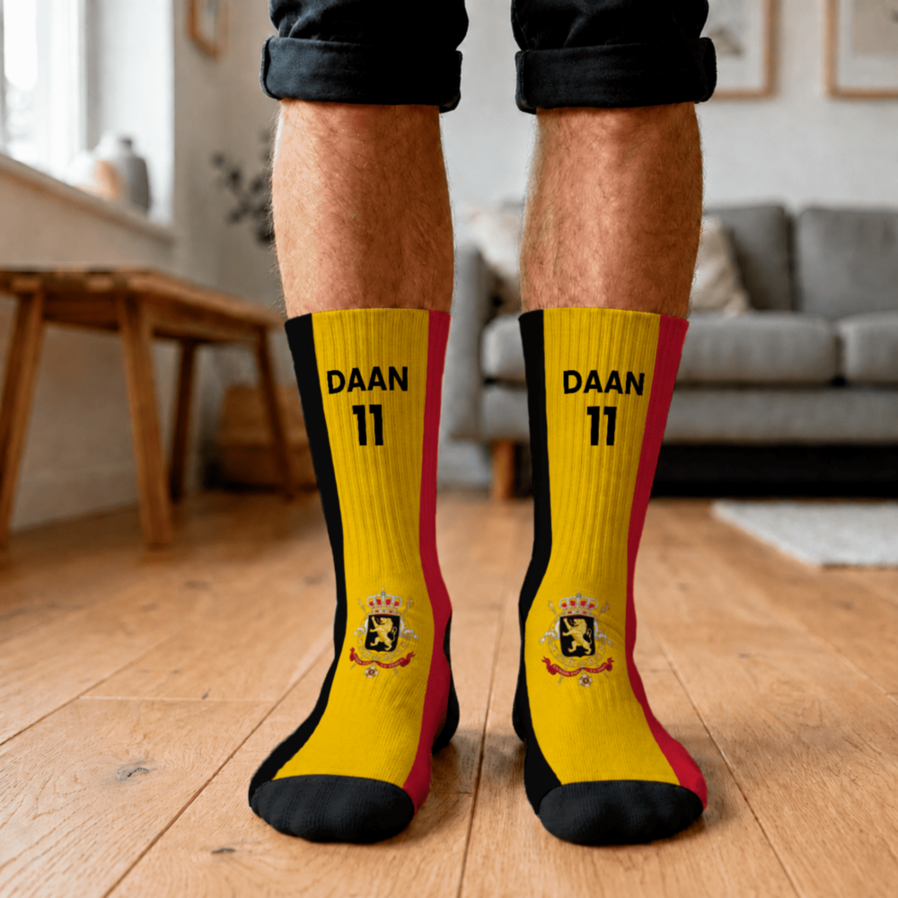 Chaussettes de Coupe du Monde personnalisées avec texte