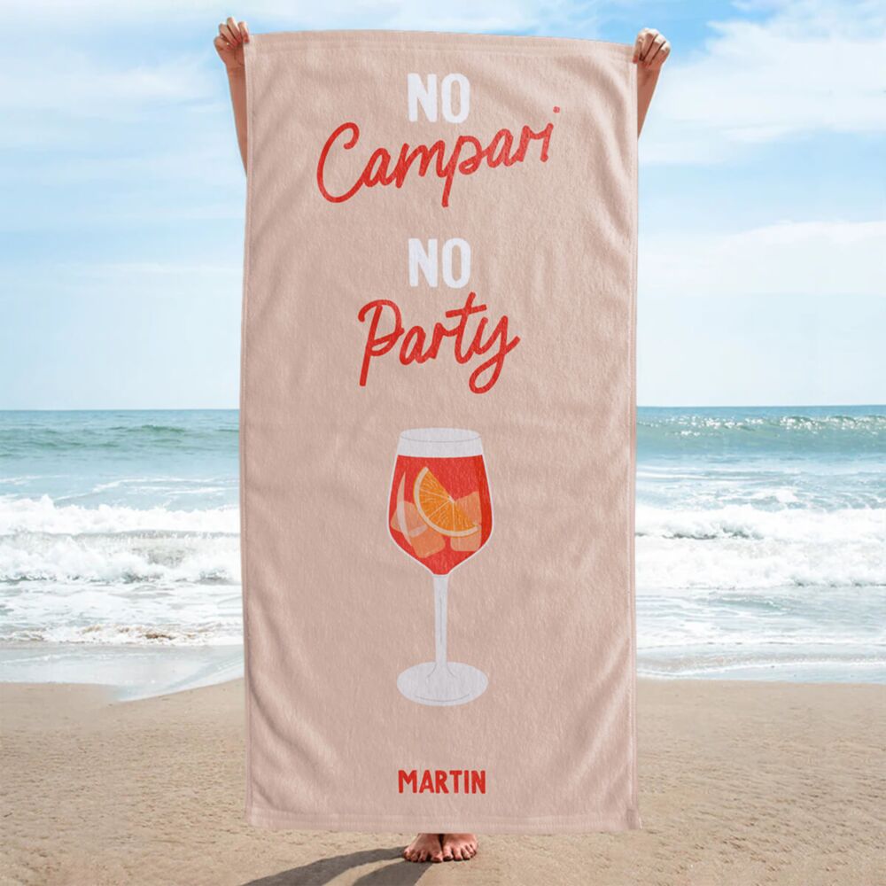 Serviette personnalisée avec boisson et texte