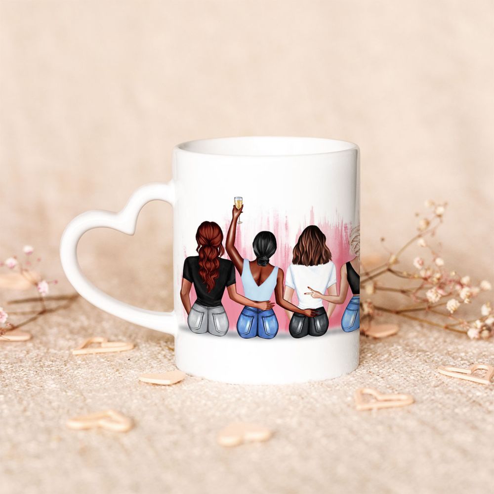 Mug personnalisé Amies avec texte - Illustration