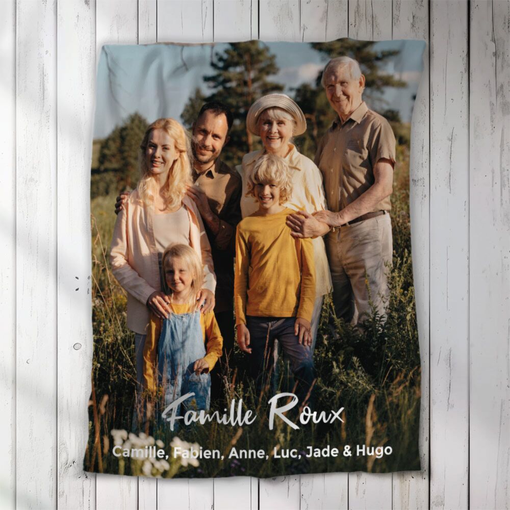 Couverture personnalisée avec photo et texte