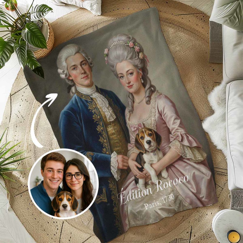 Couverture personnalisée effet tableau