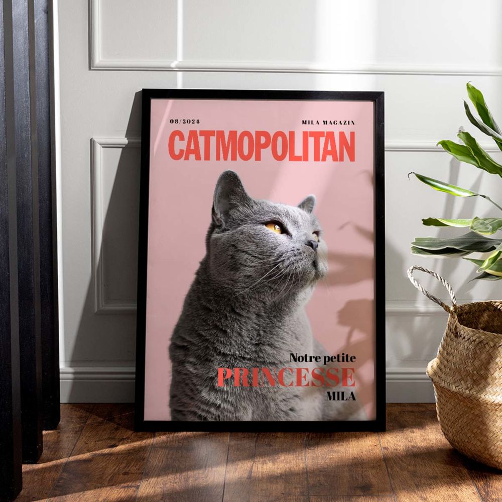 Poster personnalisé Magazine avec votre animal
