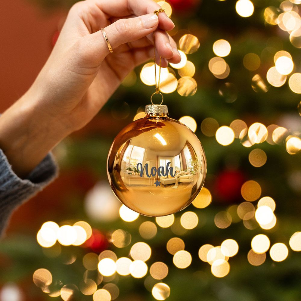 Boule de Noël personnalisée avec texte