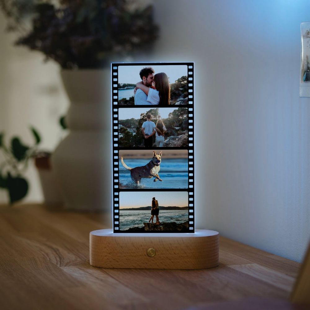 Lampe LED personnalisée Bande de film avec photos