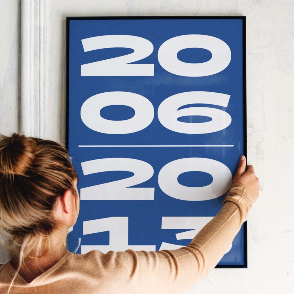 Affiche Murale Personnalisée avec Deux Années – Format A2