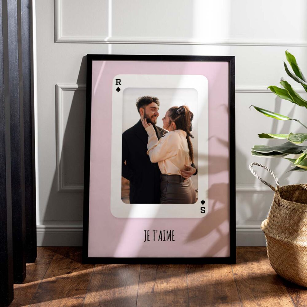 Poster personnalisé carte à jouer avec photo et texte