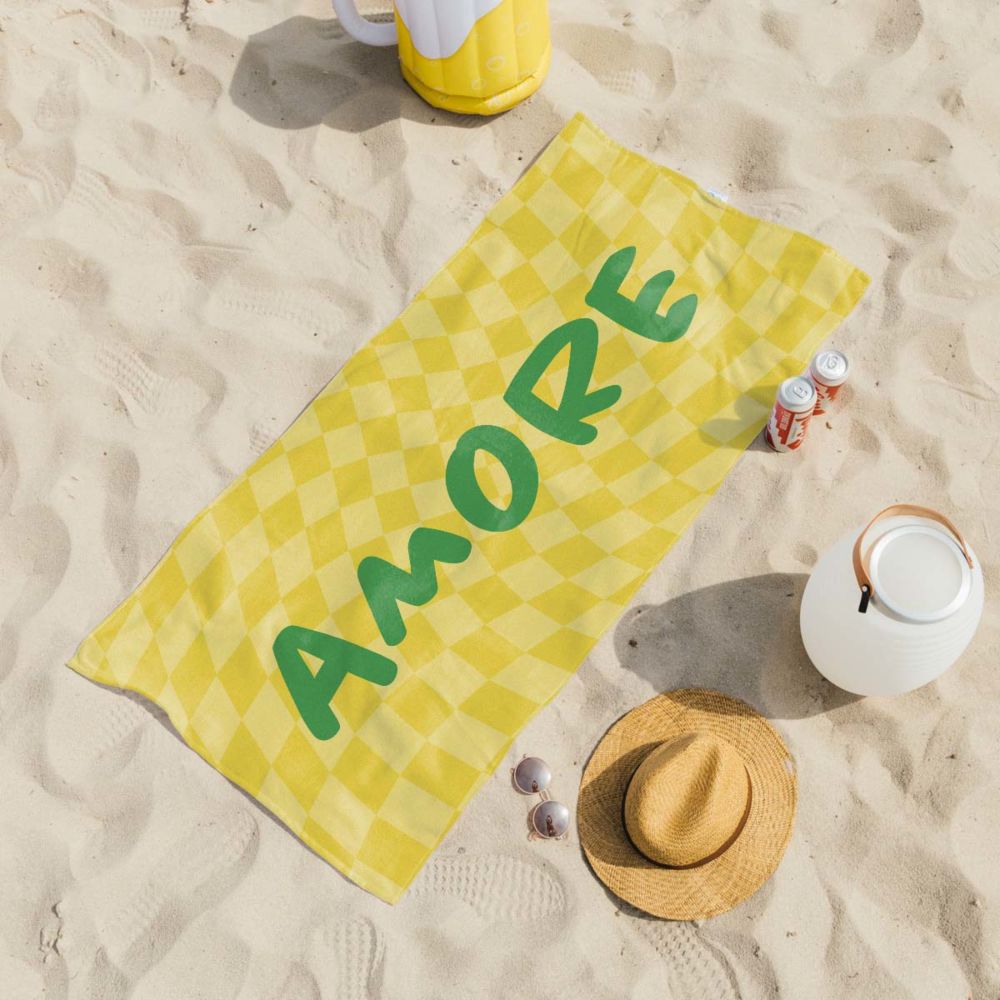 Serviette personnalisée Groovy avec texte