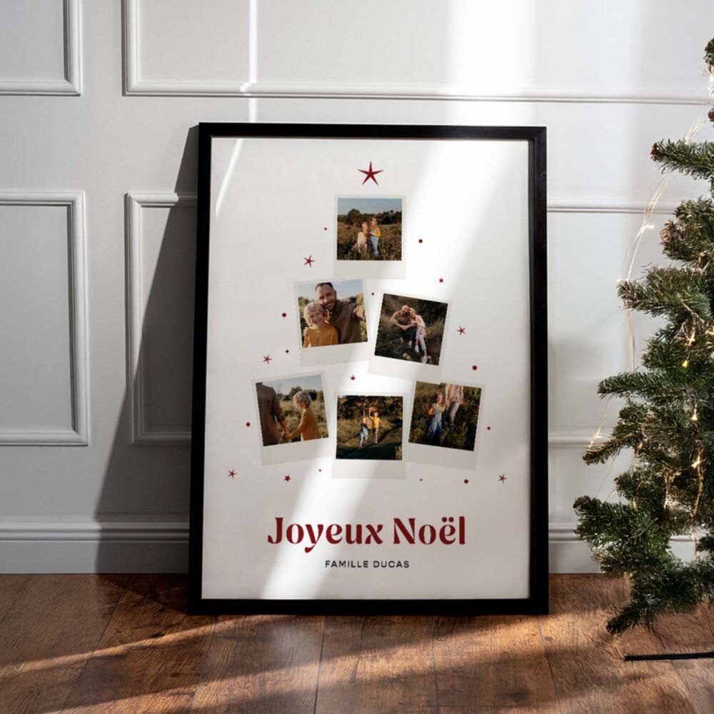 Poster personnalisé de Noël avec photos et texte