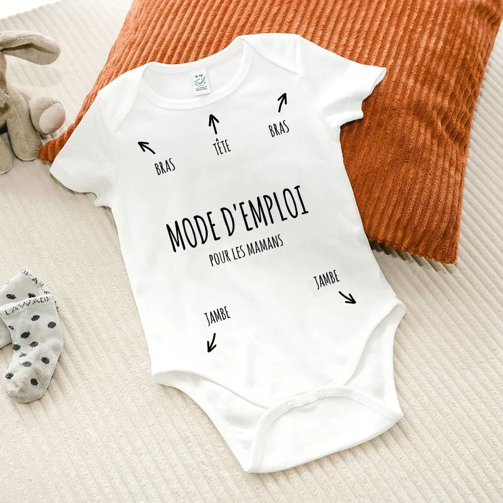 Body bebe personnalise Mode d emploi avec nom CadeauxFolies