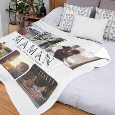 Couverture Maman avec 6 Photos et Texte Couverture Maman avec 6 Photos et Texte