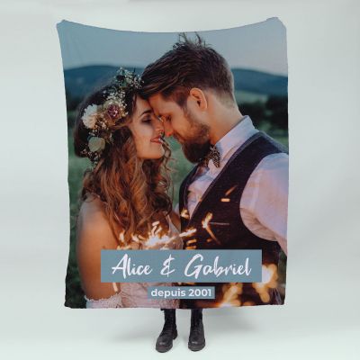 Petite couverture personnalisée avec photo et texte Petite couverture personnalisée avec photo et texte