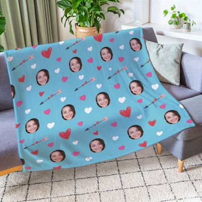 Petite couverture personnalisée avec visage - Différents motifs Petite couverture personnalisée avec visage - Différents motifs
