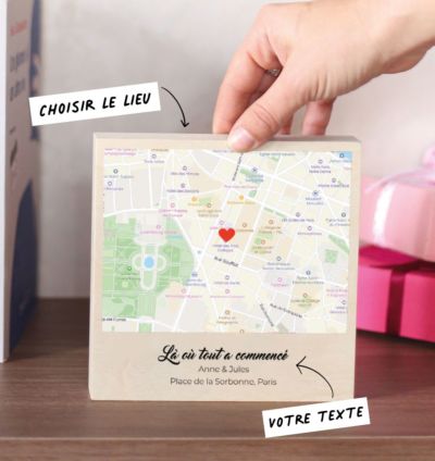 Tableau personnalisé en bois Là où tout a commencé