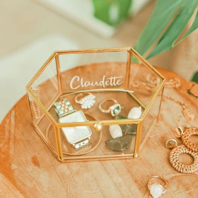 Boîte en Verre avec Texte Boîte en Verre avec Texte