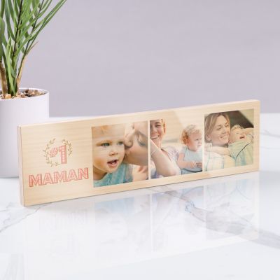 Photo sur bois horizontale n° 1 Maman Photo sur bois horizontale n° 1 Maman
