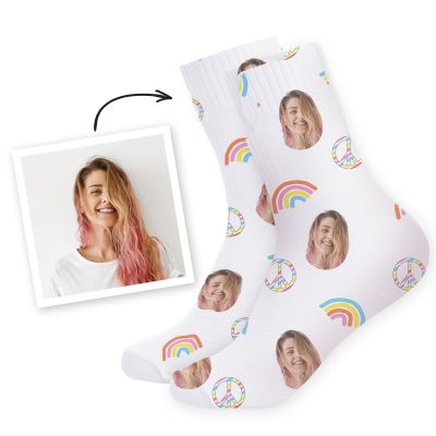 Chaussettes personnalisées visage différents motifs Chaussettes personnalisées visage différents motifs