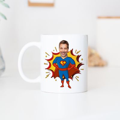 Mug personnalisé super-héros avec visage Mug personnalisé super-héros avec visage