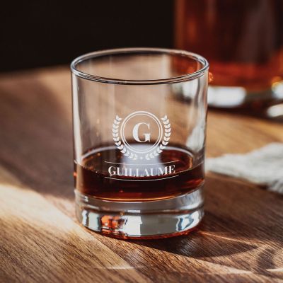 Verre à whisky personnalisé avec monogramme Verre à whisky personnalisé avec monogramme