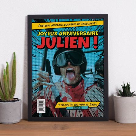 Poster personnalisable avec texte et image façon BD