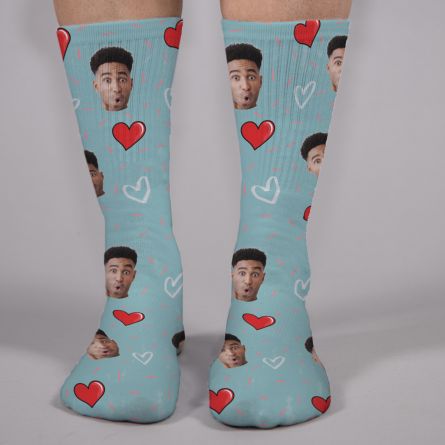 Chaussettes multivisage motifs amour