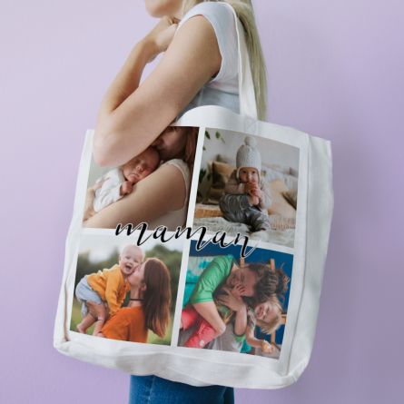 Sac avec 4 photos et texte