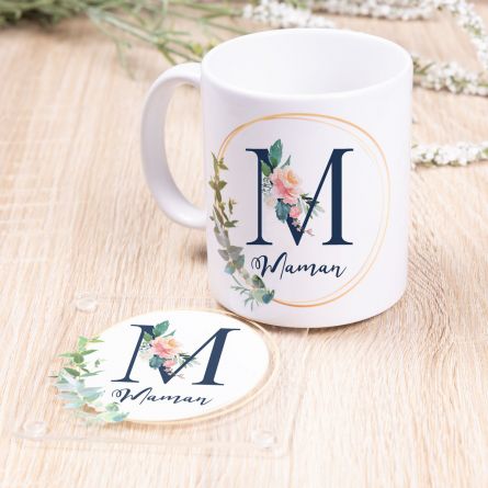 Tasse « Maman » avec sous-verre - FR