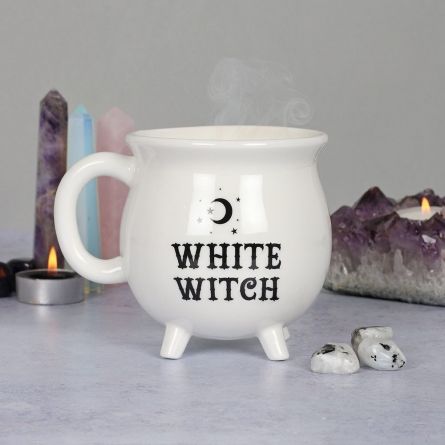 Tasse Chaudron de Sorcière en blanc