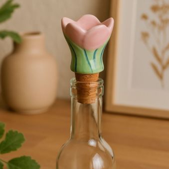Bouchon avec fleur en céramique