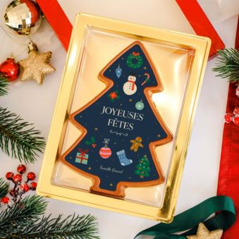 Chocolat personnalisé Sapin avec texte