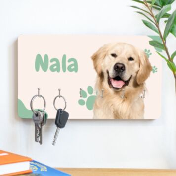 Porte-clés mural personnalisé avec animal de compagnie