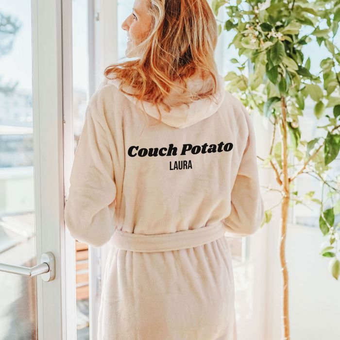 Peignoir personnalisable avec texte main product photo