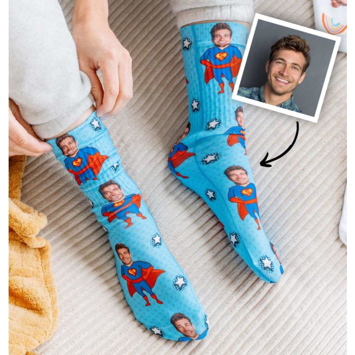 Chaussette avec tete hot sale personnalisée