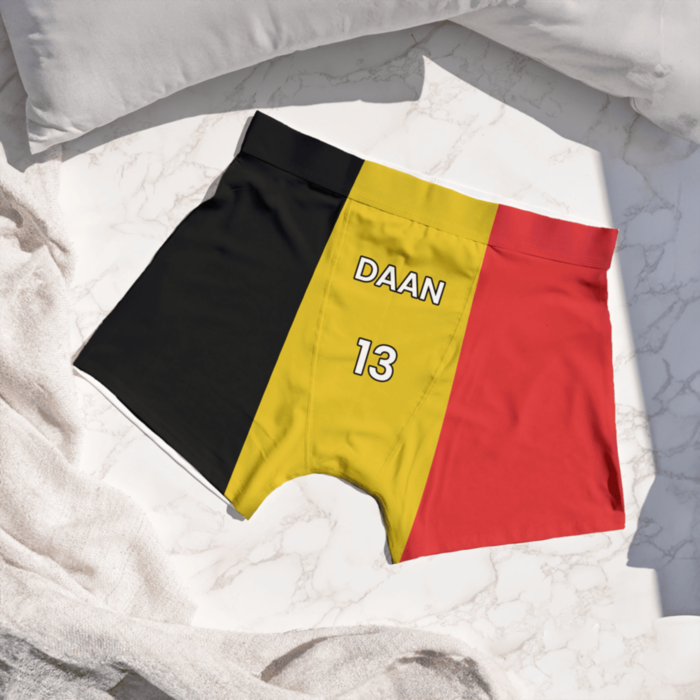 Caleçon personnalisé drapeau avec texte