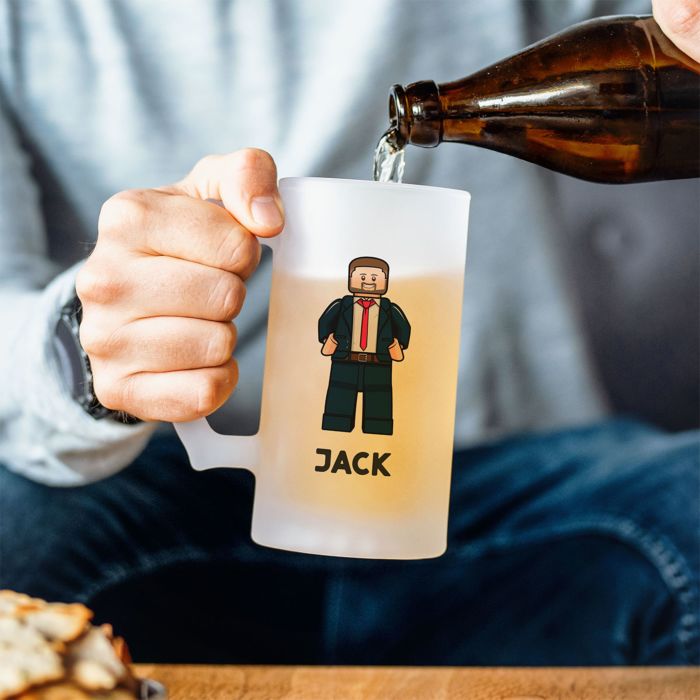 Chope de bière personnalisée avec votre figurine