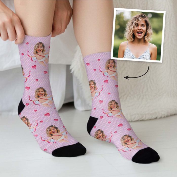 Chaussettes personnalisées Amour avec votre visage
